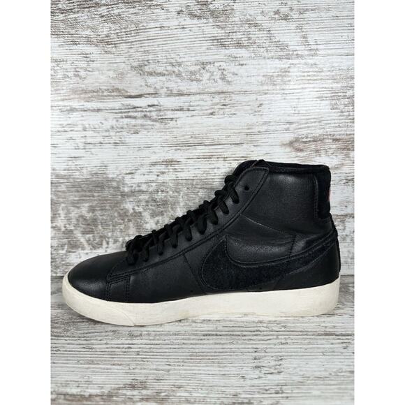 Women's Nike Blazer Mid Rebel Black/Cheetah Print Leather Sneakers Sz 6.5 - Picture 3 of 10